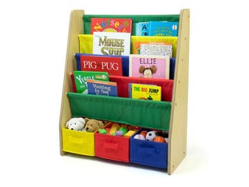 Veiling - Primary Kinderboekenkast 4 Etages met Stofbakken, Nieuw