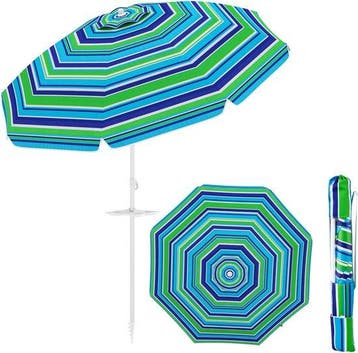 2dekans | coast Strandparasol – Kantelbaar & UPF 50+ – Ø250, Ophalen of Verzenden, Zo goed als nieuw
