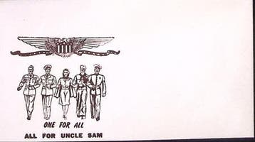 Amerikaanse envelop WWII (lijst optie), Verzenden