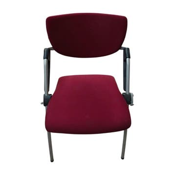 Stapelbare stoel, rood/zwart/grijs, set van 4, gebruikt -, Ophalen of Verzenden, Gebruikt, Overige typen