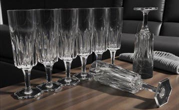 Drinkset (8) - Fontainebleau - Kristal, Antiek en Kunst