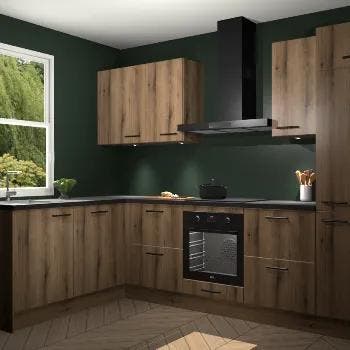 Goud Eiken keuken Denpasar 121542, Huis en Inrichting, Keuken | Complete keukens, Verzenden, Nieuw