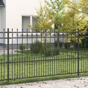 vidaXL Spike Ring Hek HORST 200 x 166 cm Gepoedercoat staal, Verzenden, Nieuw, IJzer