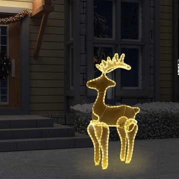vidaXL Kerstversiering rendier met mesh 306 LEDs 60x24x89, Diversen, Kerst, Verzenden, Nieuw