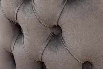 Chesterfield Stoel CASTLE DELUXE Grijs Fluweel met, Ophalen of Verzenden, Nieuw