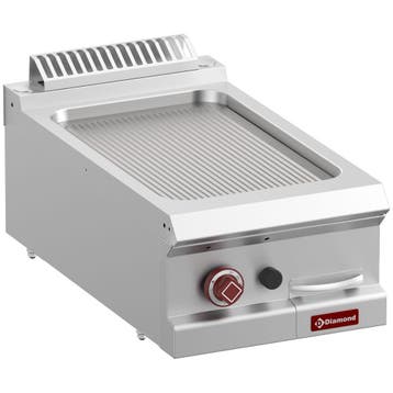 Diamond braadplaat op gas met geribde plaat, module 1/2 -Top, Verzenden, Nieuw in verpakking