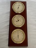 Maritieme objecten - Vintage weerstation met barometer,, Antiek en Kunst, Curiosa en Brocante