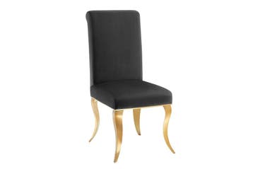 Stoel MODERN BAROCK, zwart fluweel met gouden, Huis en Inrichting, Stoelen, Ophalen of Verzenden, Nieuw