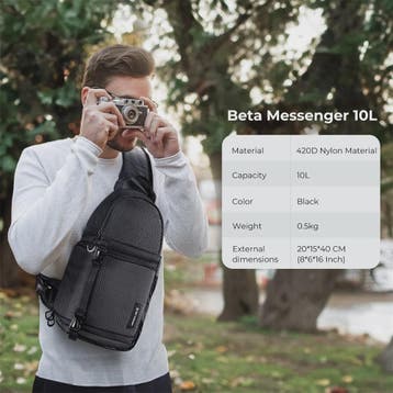K&F CONCEPT 10L Waterdichte Camera Sling Backpack - Fotograf, Verzenden, Nieuw