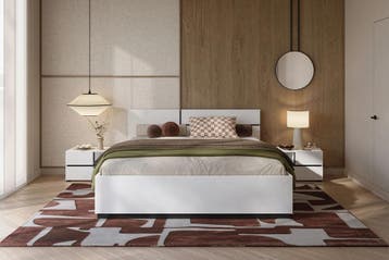 Houten Bed Crotone - Wit - Bedframe 180 x 200, Verzenden, Nieuw