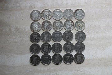 Nederland. Juliana. 1 Gulden 1954 - 1980 compleet, inclusief