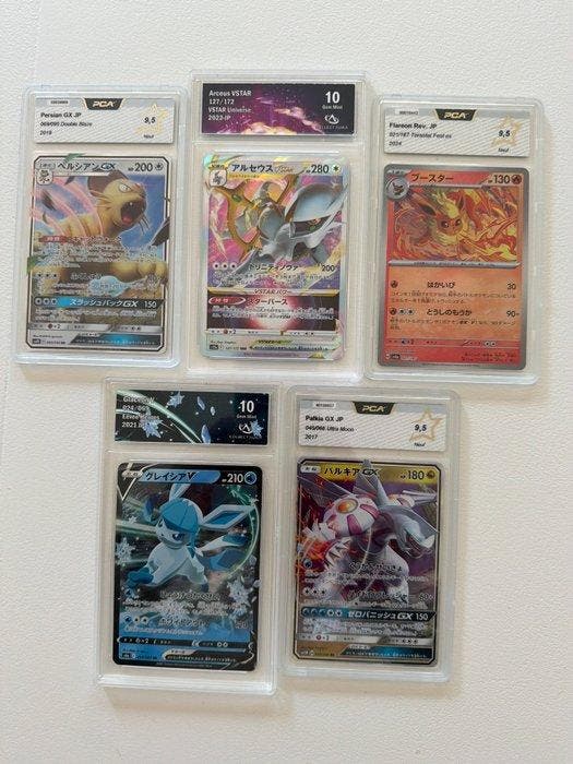 Pokémon - 6 Graded card - Flareon, Persian, Glaceon, Palkia, Hobby en Vrije tijd, Verzamelkaartspellen | Pokémon
