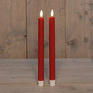 Ledkaars 3d flame candle rood annas collection d 2,5 h 23, Ophalen of Verzenden, Nieuw