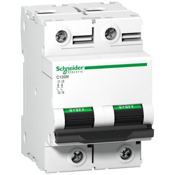 Schneider Acti9 installatieautomaat C-kar 2P 125A 10kA –, Doe-het-zelf en Verbouw, Elektra en Kabels, Ophalen of Verzenden, Nieuw