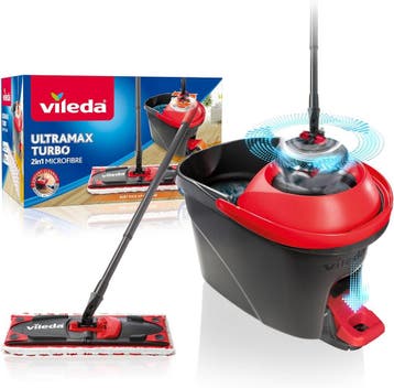 Vileda Ultramax Turbo Mopset | Retourdeal 24% Korting, Ophalen of Verzenden, Mop of Dweil