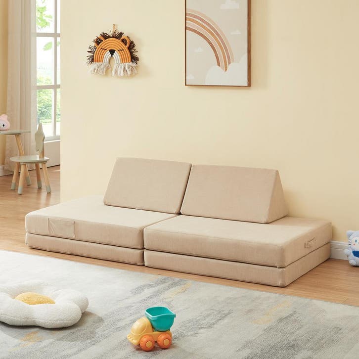 Speelbank Norhulta 5-delig kinderbank 150x66x45,5 cm beige [, Huis en Inrichting, Banken | Sofa's en Chaises Longues, Verzenden