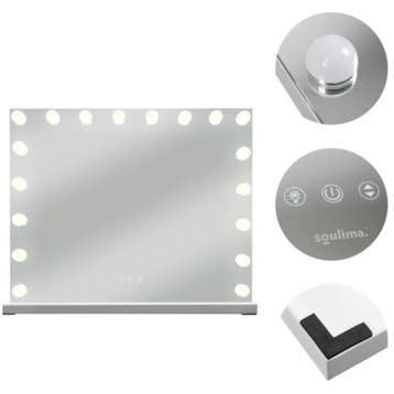 Soulima LED make-up spiegel 80x62 cm – verstelbaar licht.., Ophalen of Verzenden, Nieuw