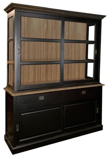 Buffetkast antraciet Zaandam 180cm met eiken interieur, Ophalen of Verzenden, Nieuw