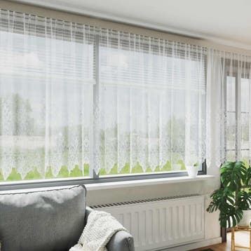 vidaXL Kantgordijn Wit 140x900cm Polyester, Huis en Inrichting, Verzenden, Nieuw, Wit