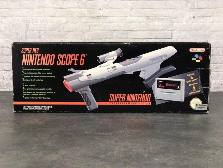 Super Nintendo Scope Set [Complete], Spelcomputers en Games, Spelcomputers | Nintendo Super NES, Zo goed als nieuw, Ophalen of Verzenden