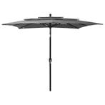 vidaXL Parasol 3-laags met aluminium paal 2,5x2,5 m, Verzenden, Nieuw, 2 tot 3 meter