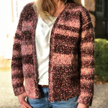 Haakpatroon Damesvest - warm vest met gespikkeld verloopga, Ophalen of Verzenden, Nieuw