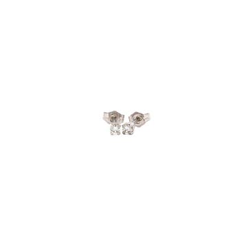 Witgouden solitair oorstekers met diamant 14 karaat*nieuw, Sieraden, Tassen en Uiterlijk, Oorbellen, Verzenden, Zo goed als nieuw