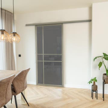 Stalen Schuifdeur met koofsysteem Kiezelgrijs 6 Vlaks Rook g, Doe-het-zelf en Verbouw, Kozijnen en Schuifpuien, Nieuw, Metaal
