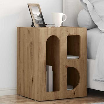 vidaXL Nachtkastje ELST Artisan Eiken 40 x 35 x 50 cm, Huis en Inrichting, Slaapkamer | Nachtkastjes, Minder dan 45 cm, Verzenden