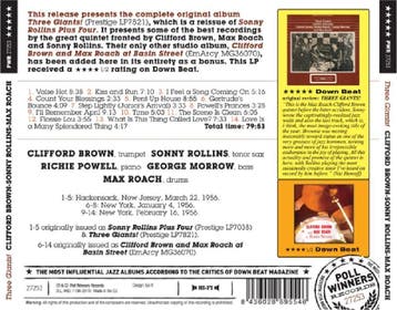 cd - clifford brown - THREE GIANTS (nieuw), Verzenden, Zo goed als nieuw