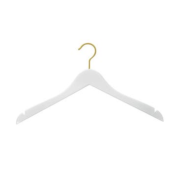 Hanger white Helena 44 cm gold hook