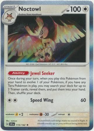 Noctowl 115/142 Holo Stellar Crown, Ophalen of Verzenden, Nieuw, Losse kaart, Foil