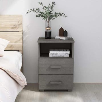 vidaXL Nachtkastje HAMAR 40x35x62 cm massief grenenhout, Minder dan 45 cm, Verzenden, Nieuw, 55 tot 70 cm
