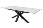 Eettafel ETERNITY 180-225 cm marmerlook keramiek met gehard, Ophalen of Verzenden, Nieuw