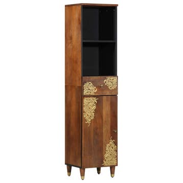 Design Opbergkast 38x160cm | Massief Hout | Laatste Stuk!, (Half)hoge kast, Minder dan 50 cm, Nieuw, Ophalen of Verzenden