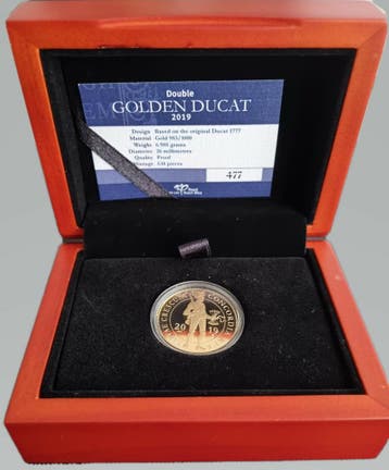 Dubbele Gouden Dukaat 2019 (634 oplage), Verzenden, Munten