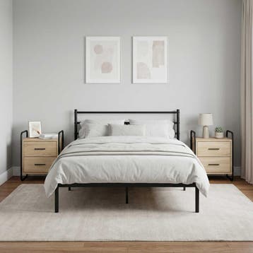 vidaXL Hangend nachtkastje 2 st Sonoma Eiken 40 x 30 x 50 cm, Minder dan 45 cm, Verzenden, Nieuw, Minder dan 55 cm