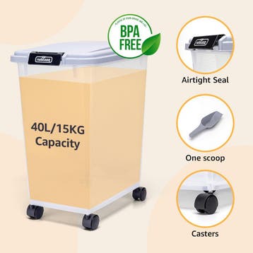 Voerton - Voedselcontainer - Voercontainer - 40L - Transpara, Dieren en Toebehoren, Verzenden