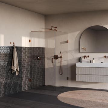 Brauer Void - Douchecabine met Draaideur - Helder Glas -, Ophalen of Verzenden, Nieuw, Rvs