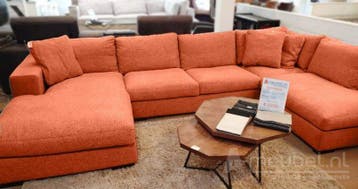 U-Bankstel Sloterdijk - loungebanken - Oranje, Nieuw, 150 cm of meer, Stof, 300 cm of meer