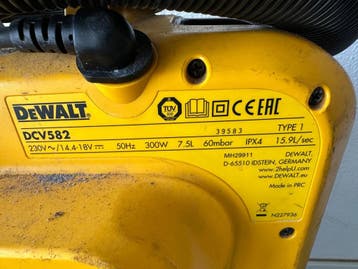 DeWalt DCV 582 Staubsauger, Ophalen of Verzenden, Gebruikt
