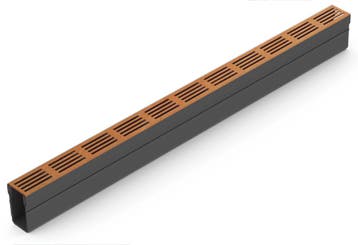 ACO Slimline lijngoot inclusief CorTen design rooster 1000mm, Ophalen of Verzenden, Nieuw