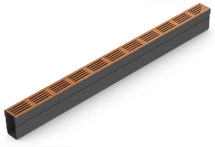 ACO Slimline lijngoot inclusief CorTen design rooster 1000mm, Doe-het-zelf en Verbouw, Overige Doe-het-zelf en Verbouw, Ophalen of Verzenden