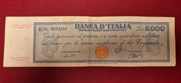 Italië. - Titolo Provvisorio - Medusa - 5000 Lire 1949 -