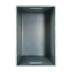 Stapelbak, 600x400x320 mm, euronorm, grijs pp, gebruikt -, Gebruikt, 40 tot 60 cm, 50 tot 75 cm, Bak of Kist