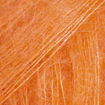 DROPS Kid-Silk Uni Colour - 49 elektrisch oranje - Mohair, Ophalen of Verzenden, Nieuw