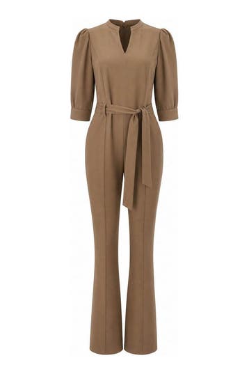 Aaiko Jumpsuit in maat S Beige, Aaiko, Verzenden, Zo goed als nieuw, Beige