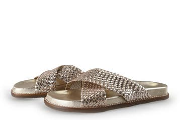 Nelson Slippers in maat 40 Goud, Slippers, Overige kleuren, Verzenden, Zo goed als nieuw