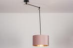 Rietveld Hanglampen - Koper, Roze - Stof, Metaal, Huis en Inrichting, Lampen | Hanglampen, Verzenden, Nieuw
