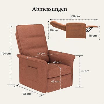 Fauteuil met armleuning - Relaxfauteuil - Relaxstoel - Elekt, Huis en Inrichting, Verzenden, Zo goed als nieuw